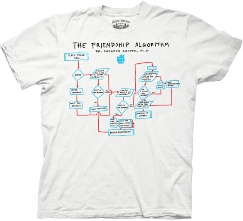 Ripple Junction Big Bang Theory Friendship Algorithm T-Shirt White