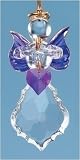Club Pack of 24 February Birthstone Glass Angel Christmas Ornaments