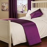 Quilted Passionate Faux Silk Runner in Mulberry