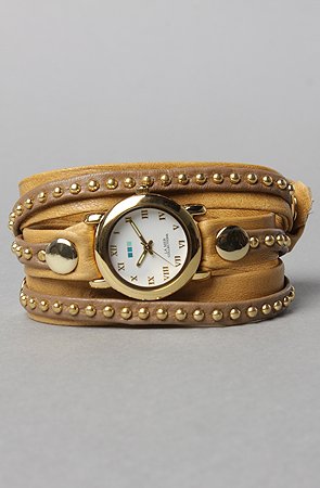 La Mer The Bali Stud Watch in Camel and Gold,Watches 
