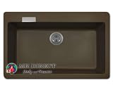 Mocha Granite/Quartz Composite Undermount Kitchen Sink