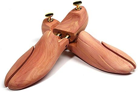 BYMEE Men's Twin Tube Adjustable Cedar Wood Shoe Boot Tree US Size Men 9.5"-10"