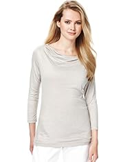 Autograph Cowl Neck Mini Striped T-Shirt