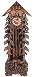River City Clocks GRANDFATHER-BEAR Eight Day Chiming Grandfather Cuckoo Clock with Hand-Carved Trees And Bear Family