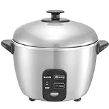 SPT 6-Cup Stainless Steel Rice Cooker/Steamer