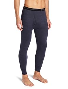 Duofold Men's Mid Weight Wicking Thermal Pant, Navy, Medium