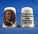 Porcelain China Collectable Thimble - Benjamin Franklin Founding Father of USA - Free Gift Box