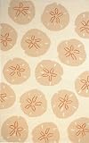 Coastal Living Indoor-Outdoor Sand Dollar CI06 Dark Ivory/Dark Ivory 5' X 7' 6'' Area Rug On Sale