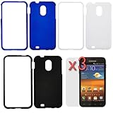 GTMax 3 Colors Rubberized Hard Case (Black + Blue + White) + 3Pcs Clear LCD ....