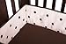American Baby Company Espresso Dot Crib Bumper, Pink