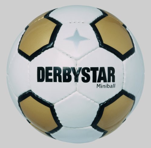 DERBYSTAR MINIBALL BRILLANT WEISS/GOLD, weiss/gold/schwarz Preisvergleich