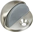 National Hardware V1936 Floor Door Stops - Solid Brass in Satin Nickel