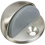 National Hardware V1936 Floor Door Stops - Solid Brass in Satin Nickel