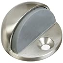 National Hardware V1936 Floor Door Stops - Solid Brass in Satin Nickel