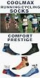 6 PAIRS COOLMAX DeFEET & SOCKGUY RUNNING/CYCLING SOCKS - MOSTLY DARK