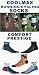 6 PAIRS COOLMAX DeFEET & SOCKGUY RUNNING/CYCLING SOCKS - MOSTLY DARK