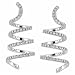 18K White Gold Diamond Swirl Fashion Earrings