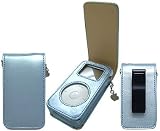 Kroo Apple iPod (Mini 2GB/4GB/6GB) Leather Flip Case Metallic Design + 12v Rapid Car Charger ~ Available in Blue, Green, Gold
