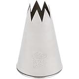 Ateco # 826 - Open Star Pastry Tip 1/2'' Opening Diameter- Stainless Steel