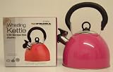 WHISTLING KETTLE 2.5 LITRE STAINLESS STEEL PINK