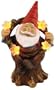 Moonrays 91441 Solar Powered Happy Gnome With Flowers Garden Accent