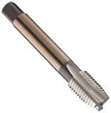 Dormer E010 Powdered Metal Spiral Point Threading Tap, Gold Oxide Finish, Round Shank With Square End, Plug Chamfer, M6-0.50 Thread Size