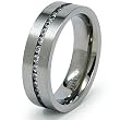 7mm Titanium Ring with CZ (Sizes 8-12)