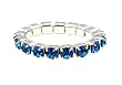 Toe Ring - T11 - Crystal Band ~ Sapphire