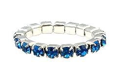 Toe Ring - T11 - Crystal Band ~ Sapphire