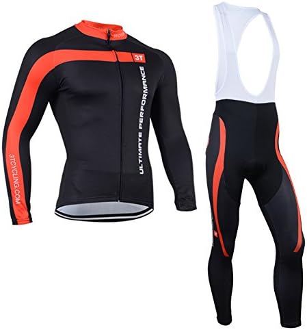 HFZ Mens Cervelo Castelli MTB Road Breathable Cycling Winter Thermal Fleece Long Sleeve Jacket and Bib Tights Suit Size 2XL