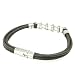 Four cord mens leather bracelet with stainless steel motorcycle chain!