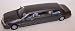 Kinsfun 1/52 Scale Diecast Metal 5" Inches Long Pullback Action 1999 Lincoln Town Car Stretch Limo in Color Gray