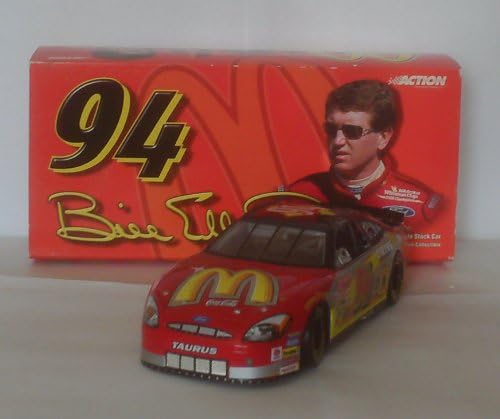 2000 - Action / NASCAR - Bill Elliott #94 - McDonald's - Ford Taurus - 1:24 Scale Die Cast Bank - Numbered #1167 - Clear Windows - Rare - Out of Production - Limited Edition - Collectible