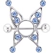 Solar Blue Jeweled Provoking Trinket Nipple Shield