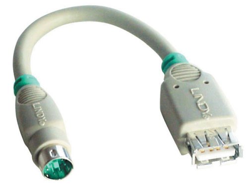 Lindy - Mouse adapter - 6 pin PS/2 (M) - 4 pin USB Type A (F) - 6 in