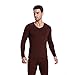 HOTER® Men Cotton V-Neck Thermal Underwear Long Sleeve Vest Top,Gift Idea