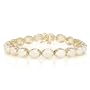 10k Yellow Gold Oval Cut Opal Bracelet, 7"