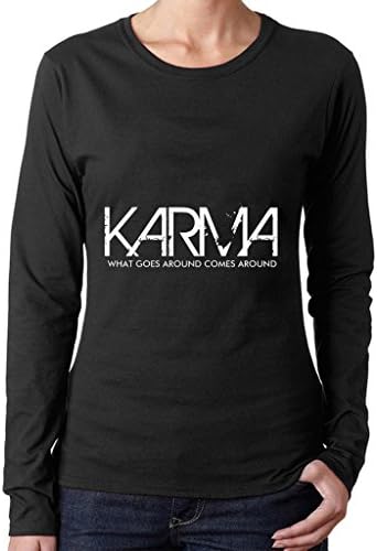 Vilcoo Karma Long Sleeve Tee Shirts Womens Womens Long Tee Shirts
