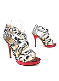 Strappy Multi Animal Print Heel 6.5 BLKWHT