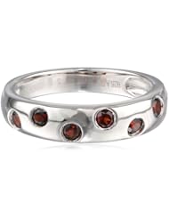 Sterling Silver Bezel Set Gemstone Ring (0.35 cttw)