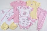 10-Piece Deluxe Bath N Combed Cotton Set for Girls