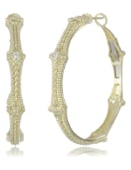 Judith Ripka "Romance" Large Diamond Hoop Earrings