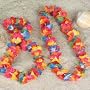12 Bright Ruffle Flower Leis