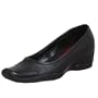 Aerosoles Women's Bordeaux Casual Wedge,Black Leather,6 M