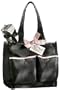 Basq Signature Black With Pink Piping Diaper Bag And Changing Pad.