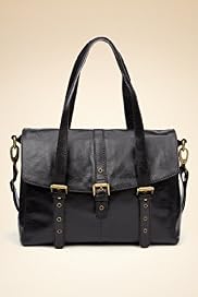 Leather Double Handle Satchel Shopper Bag
