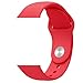 FanTEK Apple Watch Band Soft Silicone Sport Style Replacement iWatch Strap for Wrist Models - 42mm - Medium/Large - Red
