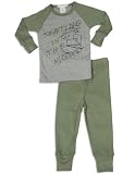 Baby Steps - Infant Boys Long Sleeve Pajama Set, Grey, Olive (Size 24Months)