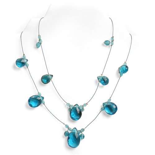 Glass Beads and Wire Multi Strand Necklace Double Up for Luck  Fair Trade Gifts