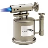 Vector Tri Pump Table Top Cigar Torch Lighter Nickel Satin TRIPUMP